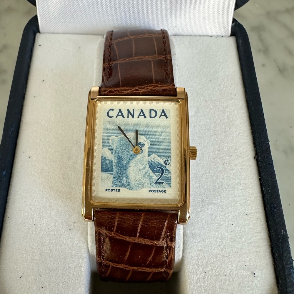 Seiko Gold Watch with Brown Leather Strap